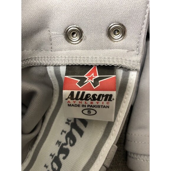 Alleson Athletic Mens Baseball Pants Size Small Red Stripe Open Bottom - Picture 4 of 5